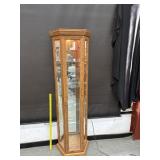 4 Tier Lighted Curio Display Cabinet