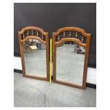 (2) x Saybrook Maple Colonial Mirrors