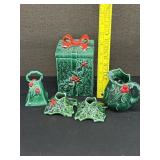Lot Vintage Lefton Holly Berry Bell Box &  MORE