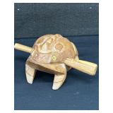 Hand Carved Wood Frog Rasp Percussion Musical