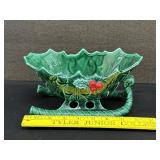 Vintage Lefton Holly Berry Christmas Sleigh