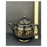 Vintage Greek Mythology 24K Gold Leaf Teapot