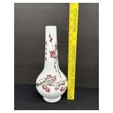 Vintage Red Cherry Blossom Chinese Vase