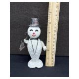 Vintage Paper Mache Snowman Marked Foreign
