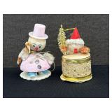 2 Vintage Japan Christmas Ornaments 1950