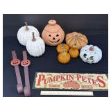 Large Lot of Fall Pumpkin Decor