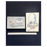 2 Vintage Easter Boxes