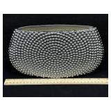 Vintage Silver Beaded Vase