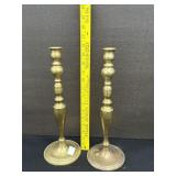 Pair of Vintage Brass Tall Candlesticks Thailand