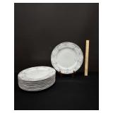 8 Seville 10.5" Dinner Plates Imperial China