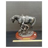 Western Moments Sculpture Cowboy Prayer