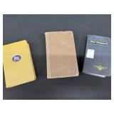 3 Antique WWII Pocket New Testaments Engraved