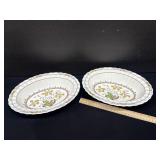 2 Large Spode Wicker Dell Casseroles 10.5"