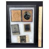 Civil War Photos In Display Inculding Tin Types