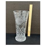 Vintage Bohemian Heavy Lead Crystal Vase