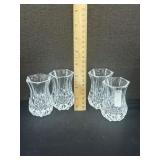 Vintage Violetta Crystal Bud Vases