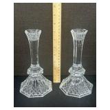 Vintage Anchor Hocking Crystal Legacy Candlesticks