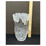 Vintage Polish Heavy Tulip Lead Crystal Vase