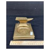 Vintage Heavy Brass Anvil & Dish 6 1/2 Lbs