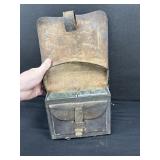 Rare Civil War Quincy IL Leather Cartridge Box