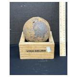 Civil War Large 8 1/2 Lb Canonball Vicksburg Miss