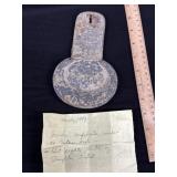 Civil War Brass Shoulder Epaulet Virginia Dig