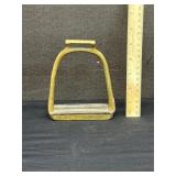 Brass Artilery Horse Stirrup Marked U.S