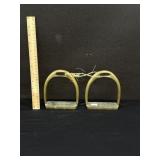Pair Civil War Era Brass Stirrups