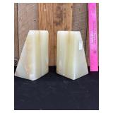 Vintage Caramel Street Marble Bookends