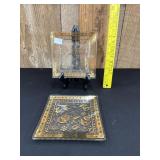 2 Georges Briard Mid-Century Snack Trays Persian
