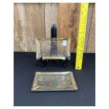2 Georges Briard Mid-Century Persian Garden Trays