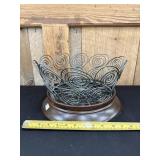 Pottery Barn Wire Bowl W/ Stand