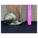 Vintage Heavy Brass Snail