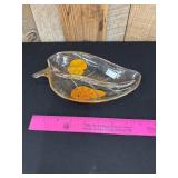 Georges Briard Fruit Leaf Divided Dish