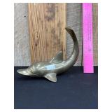 Large Vintage Heavy Brass Dolphin