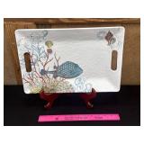 Michel Design Fish * Seashells Ceramic Platter