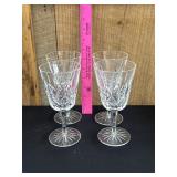 4 Waterford Lismore Crystal Wine Stems