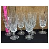 6 Tall Waterford Lismore Iced Tea Crystal Stems