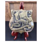 Heavy Original Brass USS Alamo Navy Ship Plaque