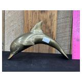 Large Vintage Heavy Brass Dolphin