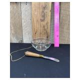 Georges Briard Starbust Condiment Bowl W/ Knife