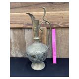 Antique Solid Brass Cobra Asian Jug