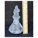 Vintage Frosted To Clear Perfume Bottle