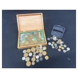 Very Large Lot Of Antique Coins In Box