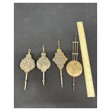 4 Antique Clock Pendulums