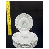 6 Haviland Limoge Vallee Dessert Plates