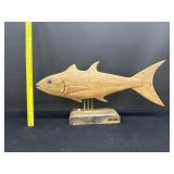 Hand Carved Wood Blue Eyed Tuna