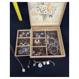 Lot Jewelry W/ 14 K Gold & Diamond Heart Turquoise