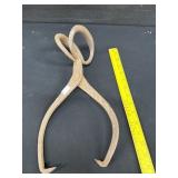 Antique Pair Of Metal Ice Tongs