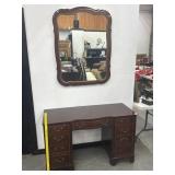 Vintage Kindel Inlaid Vanity W/ Mirror